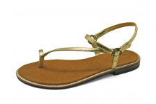 Women Sandals Flat SC-12 Gold Nappa